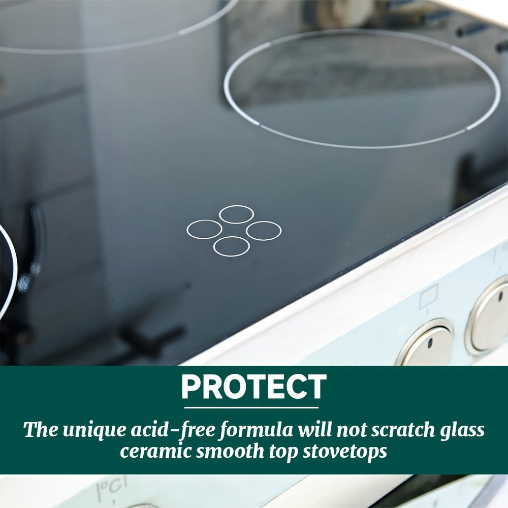 Glass and Ceramic Cooktop Cleaner and Polish in a Five-Pack Set for Routine Care of Smooth Cooking Surfaces