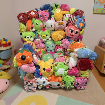 Transparent Plush Toy Storage Bag with Zipper Closure, Openable 100 x 90 cm Clear Organizer Cover