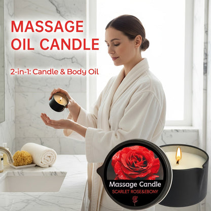 Black-Tin Massage Candle with Scent and Pack-Count Options for Spa, Pedicure and Body-Oil Use