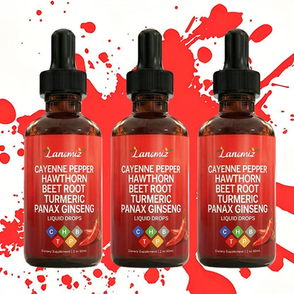 Cayenne Pepper Herbal Liquid Drops in 2-Fl-Oz Bottles with One-, Two- or Three-Bottle Options