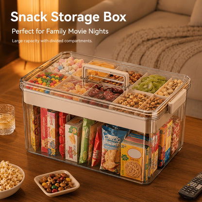 Transparent Medicine Storage Box with Carry Handle, Tiered Tray, 29 x 21 x 17 cm and Two Color Options
