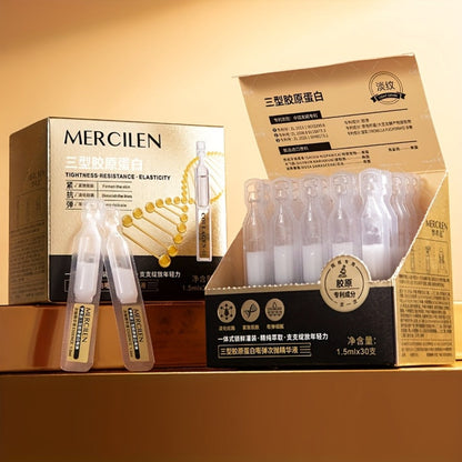 Face Serum Mercilen Plant Squalane and Collagen Type III Ampoule Box with 1.52oz Listed Quantity