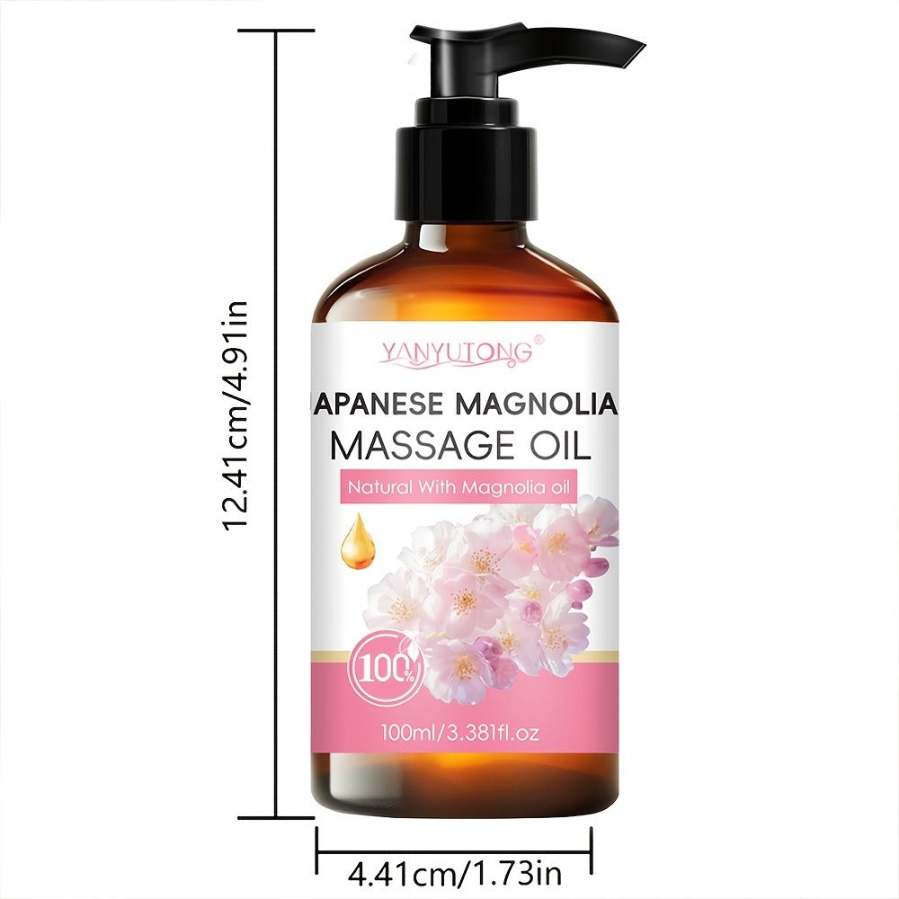 Cherry Blossom Couples Massage Oil with Glycerin 100ml - Nourishing Hydrating Aromatherapy Body Oil Natural Relaxing Floral Scent All Skin Types