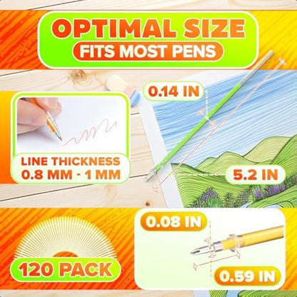 100-Pack Gel Pens Set Mixed Colors - Glitter, Metallic, Fluorescent & Colored Ink Pens for Drawing, Writing & Art Projects | Ages 14+