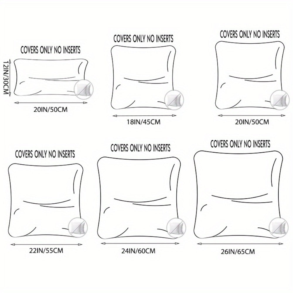 Faux-Fur-Look Throw Pillow Covers, Pack of Two with Zipper Closures and 40 Exact Color-Size Options