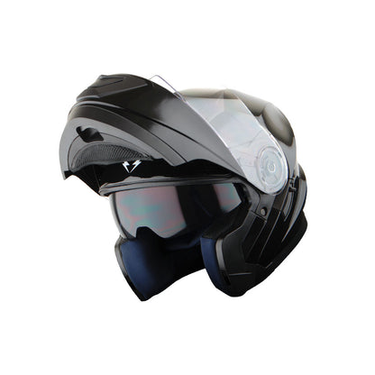 Motorcycle Modular Full Face Helmet Flip Up Dual Visor Sun Shield with Optional LED Tail Light 3 Modes Removable Washable Interior, Multiple Colors S M L XL — Modular901