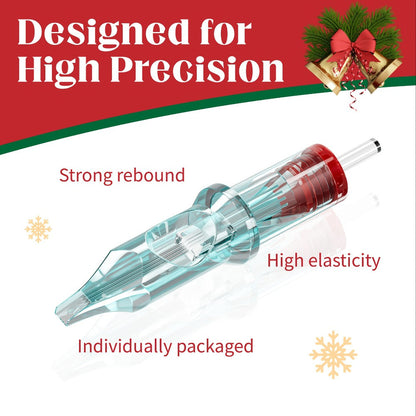 Tattoo Cartridge Needles with Neebol Label, 20-Piece #12 RL RM Mix or 50-Piece #12 RL Pack
