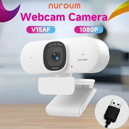 4K Webcam AI Auto Framing True Autofocus with Dual Noise Canceling Mics & 90° FOV – NUROUM V11/V15/V32 Plug and Play USB Camera for Zoom Meetings, Gaming & Home Office, 1080P/2K/4K