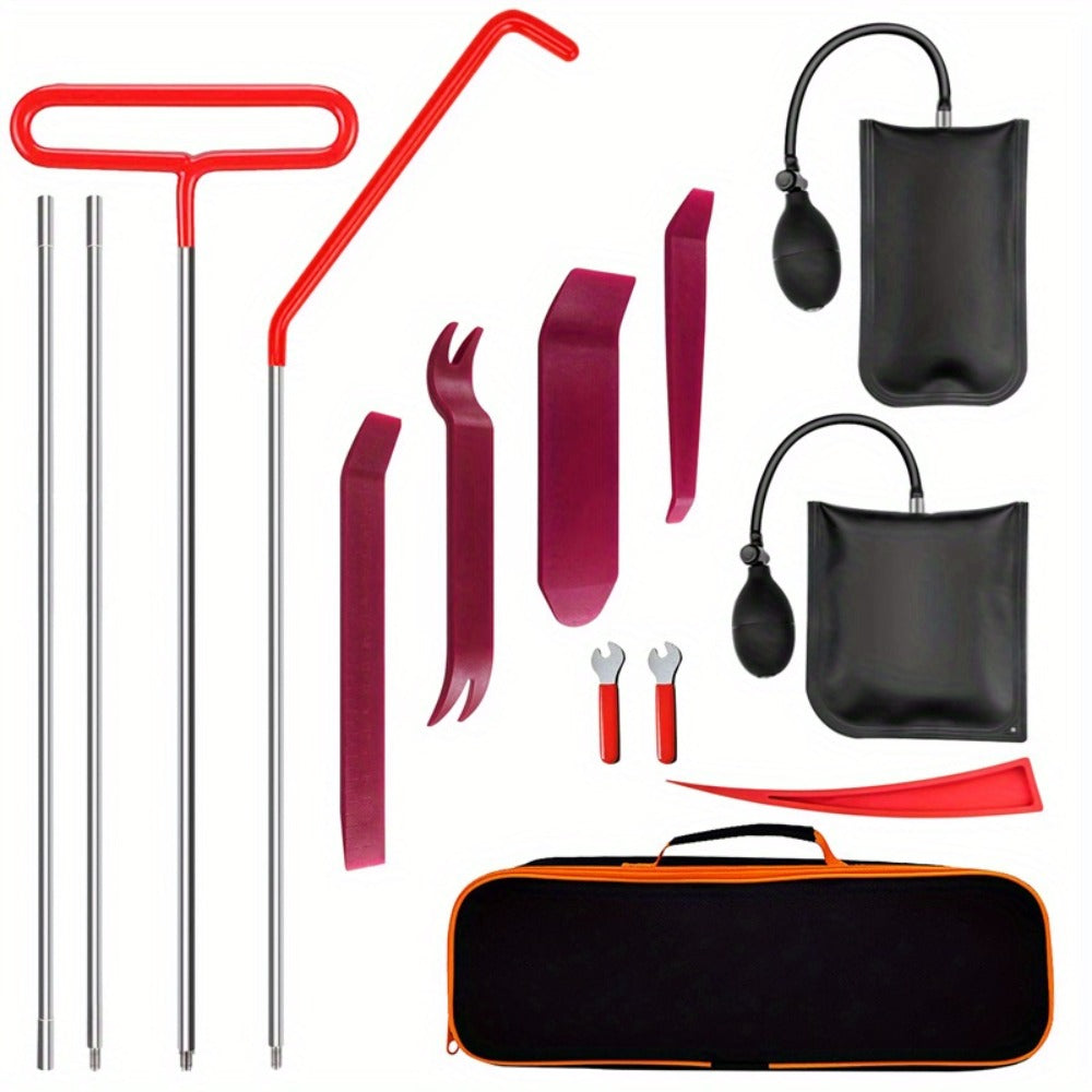 14-Piece Car Tool Kit Automotive Repair Hand Tool Set – Essential Vehicle Maintenance Kit No Battery Required for Home Garage & Roadside Emergency