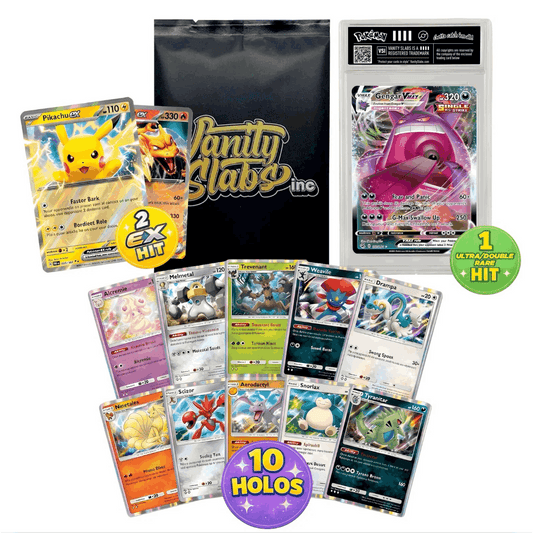 Trading Card Game Mystery Display Holder Bundle with One Cased Card, One Bonus Card and 10 Additional Cards