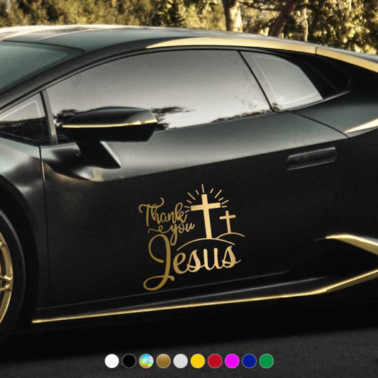 Christian God Car Stickers 4pcs – Waterproof Vinyl Bumper Decals for Cars, Laptops, Water Bottles, Motorcycles & Windows, Faith Cross Religious Sticker Set, Multi-Color Options