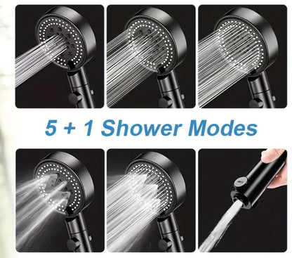 Portable Camping Shower - 6000mAh Battery, 120-Min Runtime, 6 Spray Modes, Smart Display, for Camping, Car Washing, Pet Cleaning, Hiking & Beach