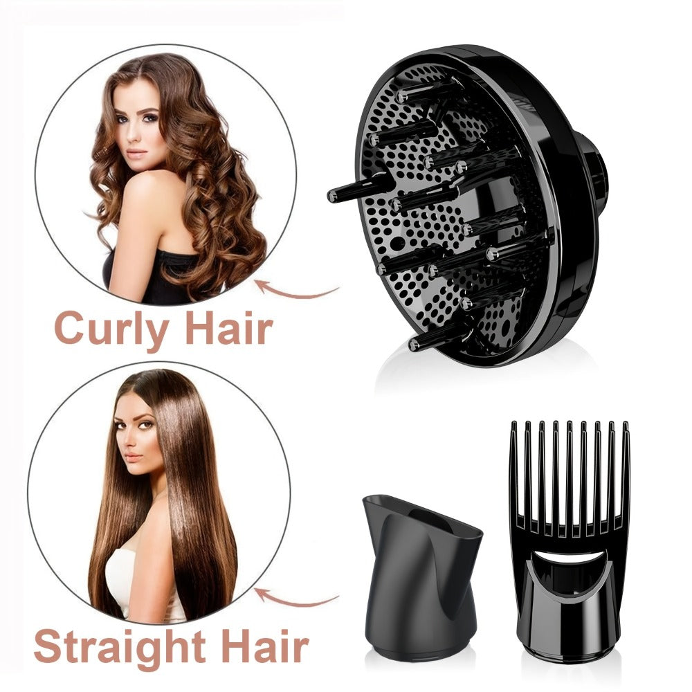 JINRI 1875W Hair Dryer with Three Heat Settings, Two Speeds and One- or Three-Accessory Package Options