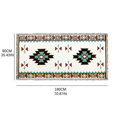 Sucre Pattern Outdoor Blanket in Protected 35.43-Inch Square or 35.4 x 70.9-Inch Rectangular Sizes