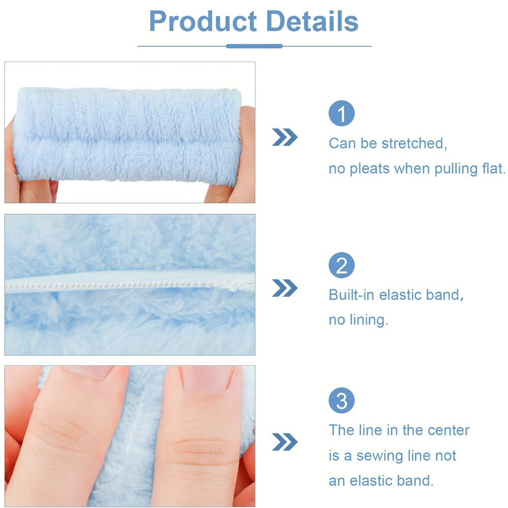7-Piece Facial Cleansing Brush Set with Wash Bag, Bow Headband, Wristbands and Skincare Applicators