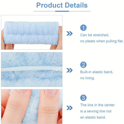 7-Piece Facial Cleansing Brush Set with Wash Bag, Bow Headband, Wristbands and Skincare Applicators