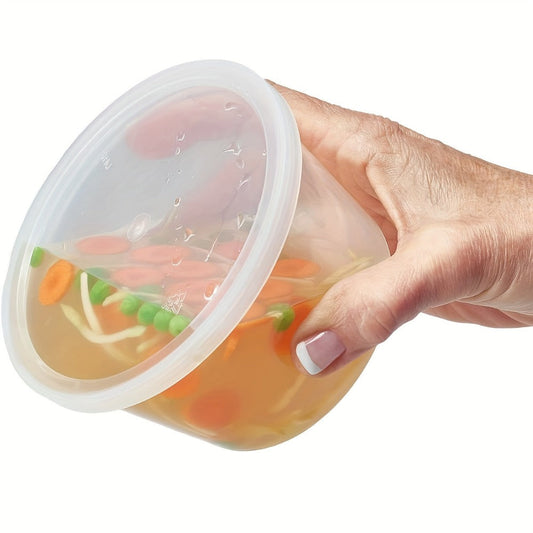Food Storage Containers 24-Pack 16 oz Round Deli Boxes with Lids for Microwave, Freezer and Top-Rack Dishwasher Use