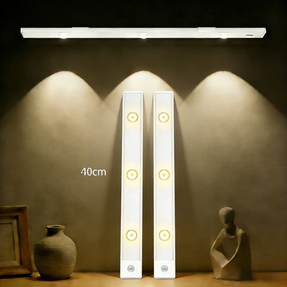 Rechargeable Motion Sensor Cabinet Lights with Dimming and Three Modes in Four Size, Color and Pack Options