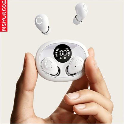 Invisible Sleep Earbuds Bluetooth 5.4 Mini Ultra Compact True Wireless – Noise Cancelling Hi-Fi All Day Wear Touch Control USB-C for Running Sleeping Compatible with All Phones