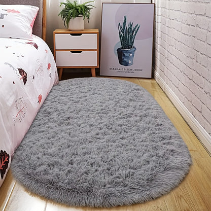 Area Rug Tie-Dye Shaggy Plush Design with Six Colors and Four Washable Sizes for Bedroom or Dorm