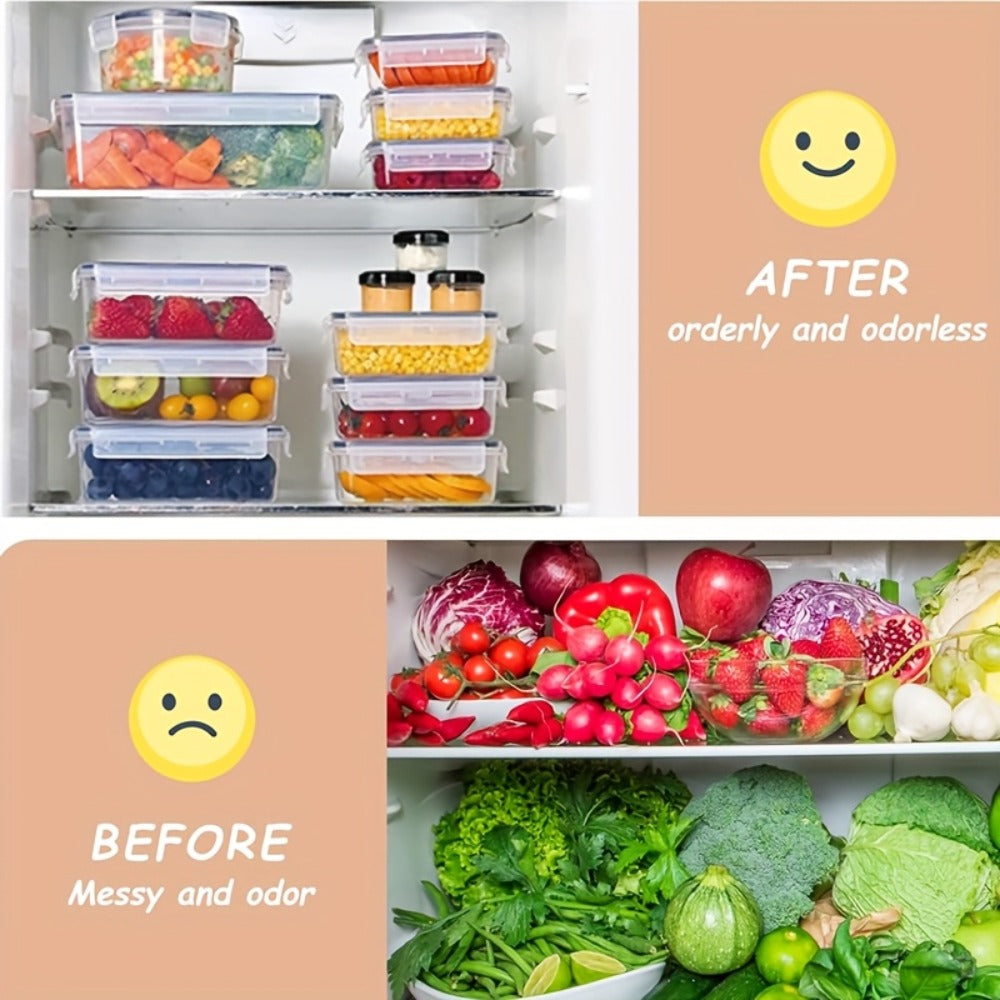 24 or 48-Piece Plastic Food Storage Container Set with Snap Lids, Labels and Marker for Pantry Organization