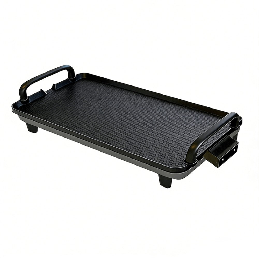 Rectangular Electric Griddle in 15.35 x 8.66 or 22.83 x 10.24 Inches with End Handles and Drip Area