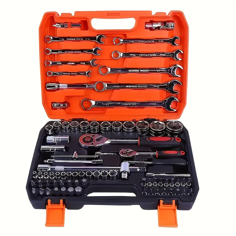 Home and Automotive Repair Tool Kit with Storage Case in 55-, 82-, 94- or 121-Piece Configurations