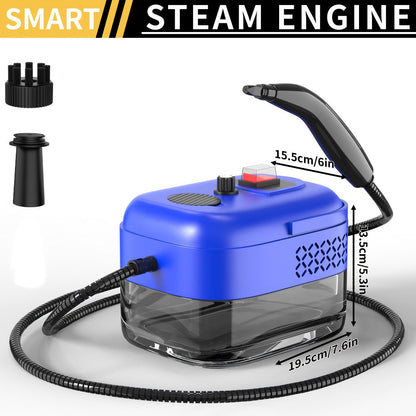 Steam Cleaner by GAKOZ, Canister Kit with Handheld Wand, Flexible Hose, Brush Heads and Glass Scraper Options