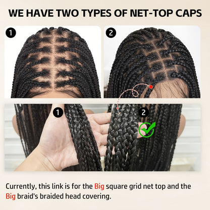 Curly Braid Full Lace Wig 40 Inch Handmade Lace Frontal Natural Black Extra Long Cascading Braids Protective Style for Women | Special Events Weddings Parties
