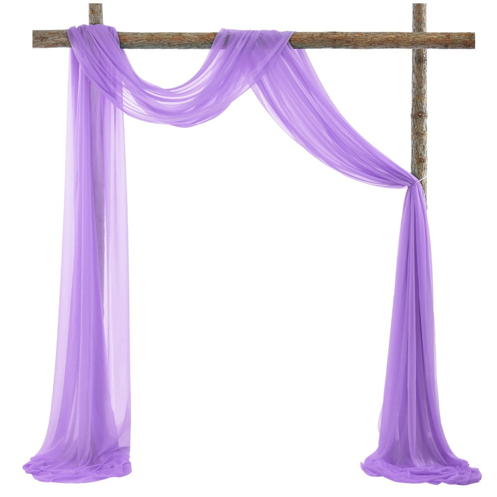 Sheer Yarn Drapery Curtain Party Backdrop 31.5" x 315" – Encrypted Gauze Flutter Streamer for Gender Reveal, Wedding, Birthday, Bridal Shower, Indoor & Outdoor Background Decoration | Reusable & Easy Hang