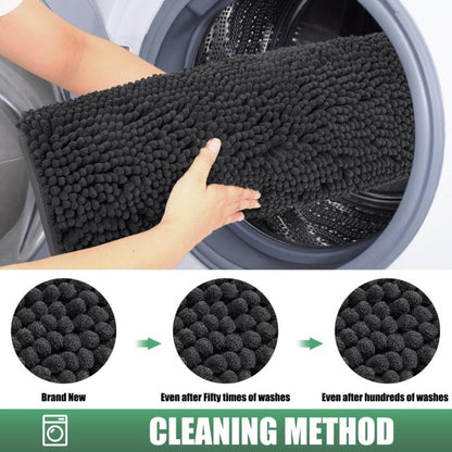 Chenille Doormat Absorbent Non-Slip Washable Indoor Outdoor Mat - Soft Shaggy Entryway Rug for Muddy Paws, Pets & Dogs | Machine Washable Front Door Mat in 18 Colors & 5 Sizes | Anti-Slip Rubber Backing