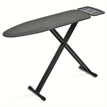 Full Size Ironing Board 43x13 In with Iron Rest, Adjustable Height & Thick Heat-Resistant Padded Cover, Sturdy Anti-Skid Metal Legs, Lightweight Freestanding Iron Board for Home Laundry Room Bedroom