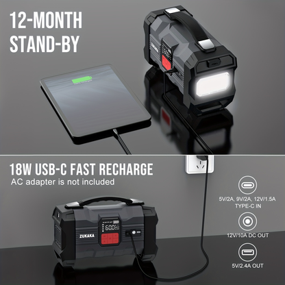 Jump Starter with Air Compressor 9000A Peak 10-in-1 150 PSI for All Gas 10L Diesel 12V USB USB-C Digital Display LED 10 Safety Protections Power Bank