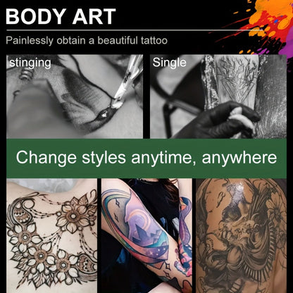 Liquid Body Paint Temporary Tattoo Ink — 7 Vibrant Colors, Fast-Drying Waterproof Formula, Plant-Based Squalane, Skin-Safe for Festivals, Parties, Halloween, Cosplay & Body Art