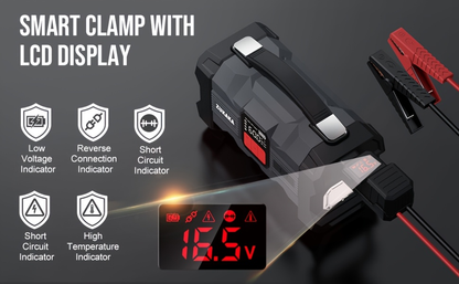 Jump Starter with Air Compressor 9000A Peak 10-in-1 150 PSI for All Gas 10L Diesel 12V USB USB-C Digital Display LED 10 Safety Protections Power Bank