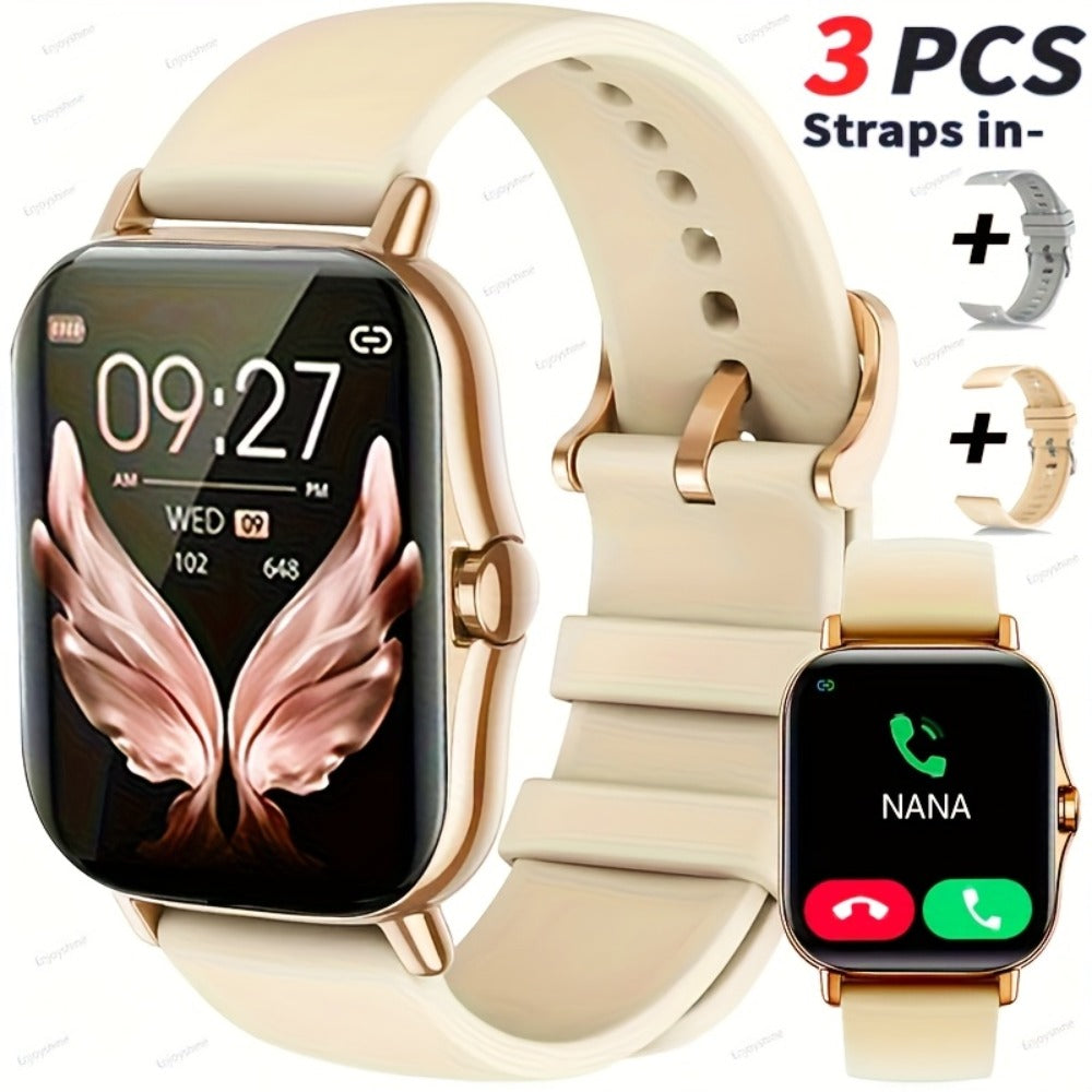 Smartwatch 1.83 Inch Fitness Tracker with Dual TPU Straps, Calling and Multi-Sport Records
