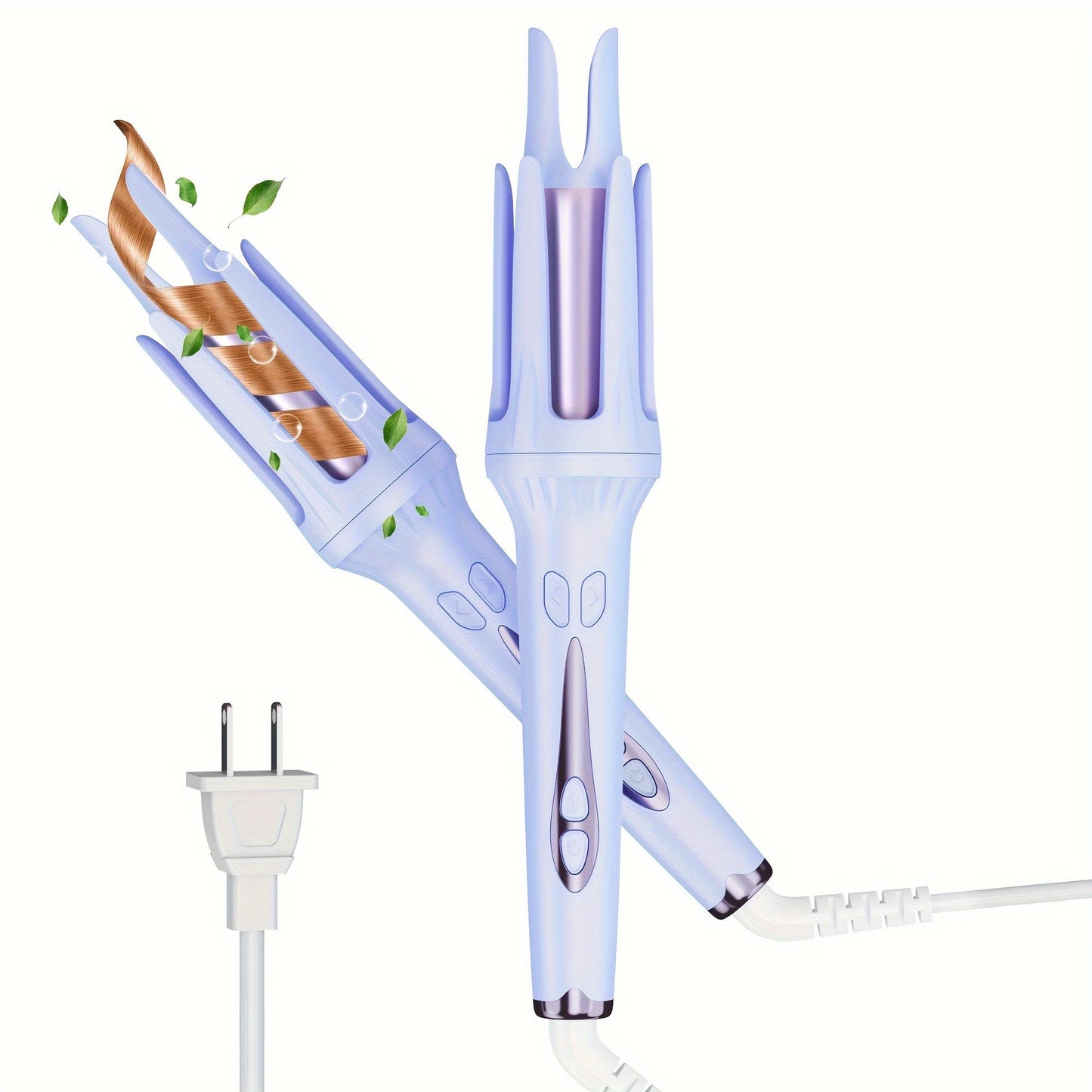 Dual-Slot 32mm Curling Iron with 30-Minute Auto Shutoff, C301 Stand and Purple or Pink Finish