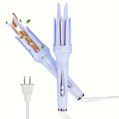 Dual-Slot 32mm Curling Iron with 30-Minute Auto Shutoff, C301 Stand and Purple or Pink Finish