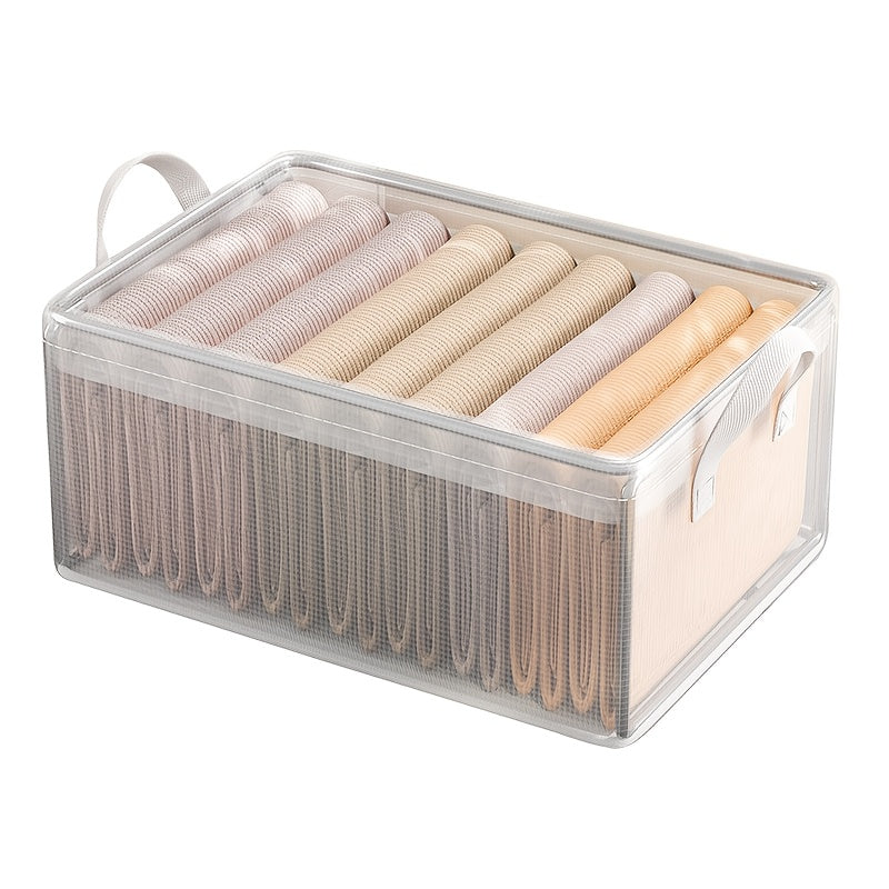 Storage Boxes Waterproof Steel Frame 26L Collapsible Fabric Bins for Clothing Household Sundries Closet Bedroom Organization Space Saving Home Storage Containers with Lid