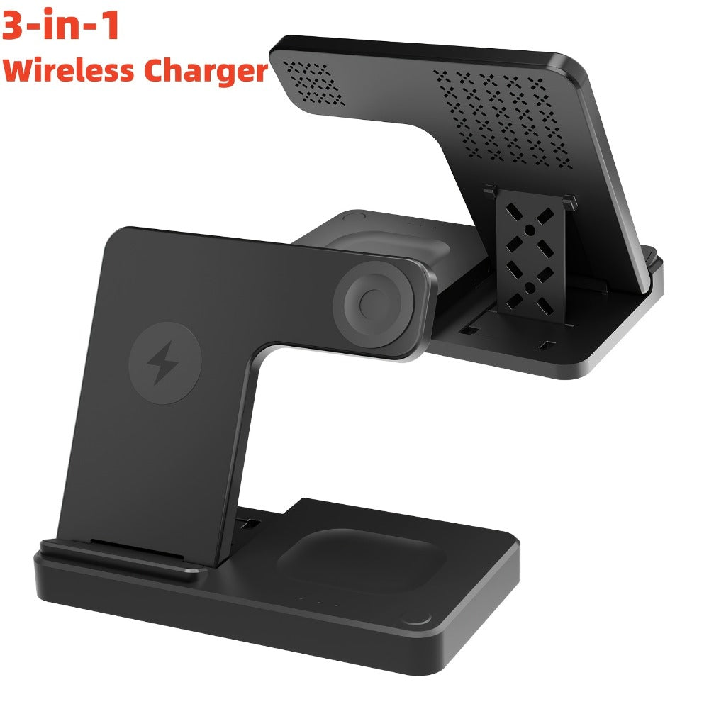 Wireless Charging Station, MagSafe-Compatible 3-in-1 15W Stand in Sky Blue, White, Pink or Black