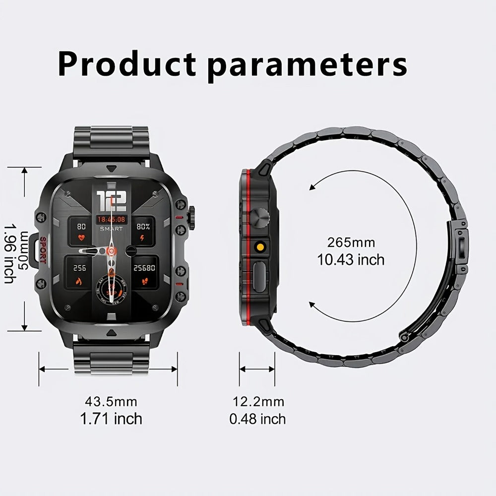 Smartwatch 2-in-1 with Built-In Wireless Earbuds, Calling, Music, Camera and Strap Options