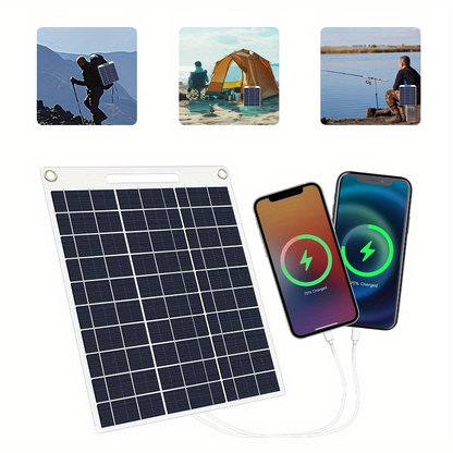 Solar Charging Panel 4W 10W Compact Lightweight Single-Crystal Monocrystalline Micro USB for Mobile Phone Power Bank Camera Speaker Hiking Camping Outdoor Travel