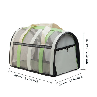 Foldable Pet Carrier Backpack Crossbody Strap Bag – Breathable Mesh Soft Sided Bag for Cats & Small Dogs, Portable Shoulder Bag with Windproof Winter Edition, 7 Colors S/M/L
