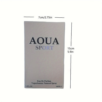 AOUA Black Acqua Aquatic Cologne for Men Eau de Parfum 3.4oz 100ml Fresh Lime Neroli Jasmine Long Lasting EDP Spray 1pc or 2pcs Set Gift for Him