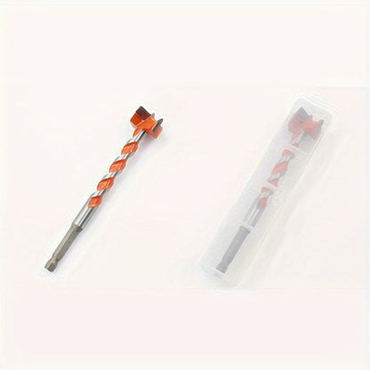 Five-Piece Extended Auger Drill Bit Set with 15-25mm Cutting Heads and Hex Shanks for Wood or Plastic