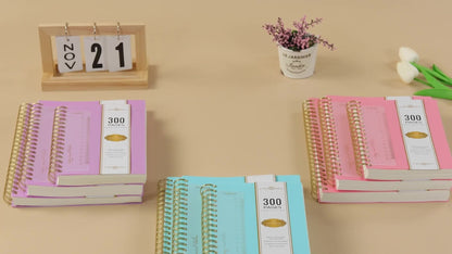 A5 Hardcover Spiral Notebook with 300 Lined Pages, 100 GSM Paper and Six Color Cover Options