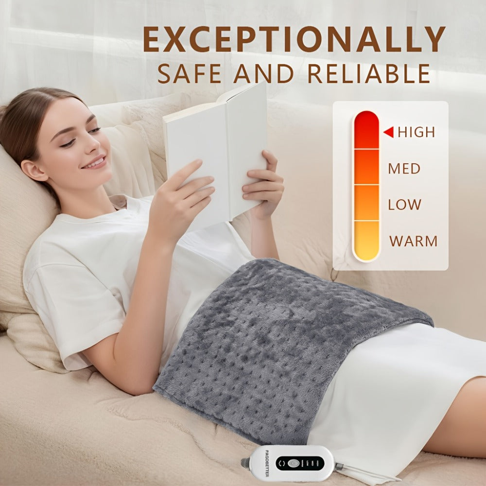 Heating Pad for Back & Neck Pain Relief – Ultra Soft Flannel, Fast Heating, Dry & Moist Heat, Auto Shut-Off, Machine Washable (Small 12x15in / Standard 12x24in / Large 17x33in)