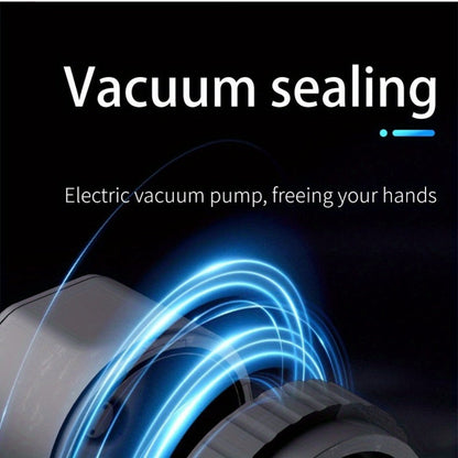 Electric Mason Jar Vacuum Sealer Kit with Regular- and Wide-Mouth Adapters, Lid Accessories and Charging Cable