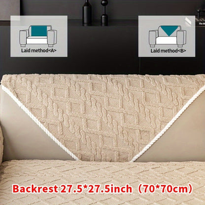 Sofa Cover Plush-Texture Modular Panels for Single to 4 Seats, Backrest, Armrest or Throw Pillow