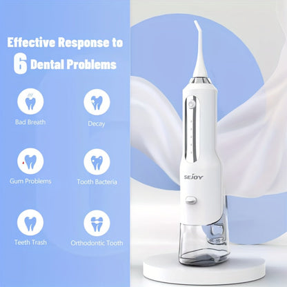 Water Flosser Cordless Five-Mode Design with Five Jet Tips, 1800mAh Battery and Pink or Black Options